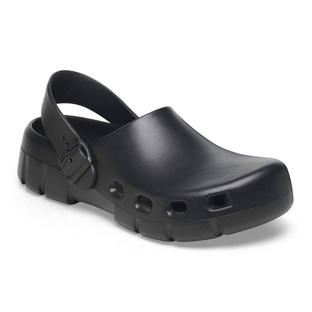 NEW BIRKENSTOCK men's birki flow eva clogs in black
